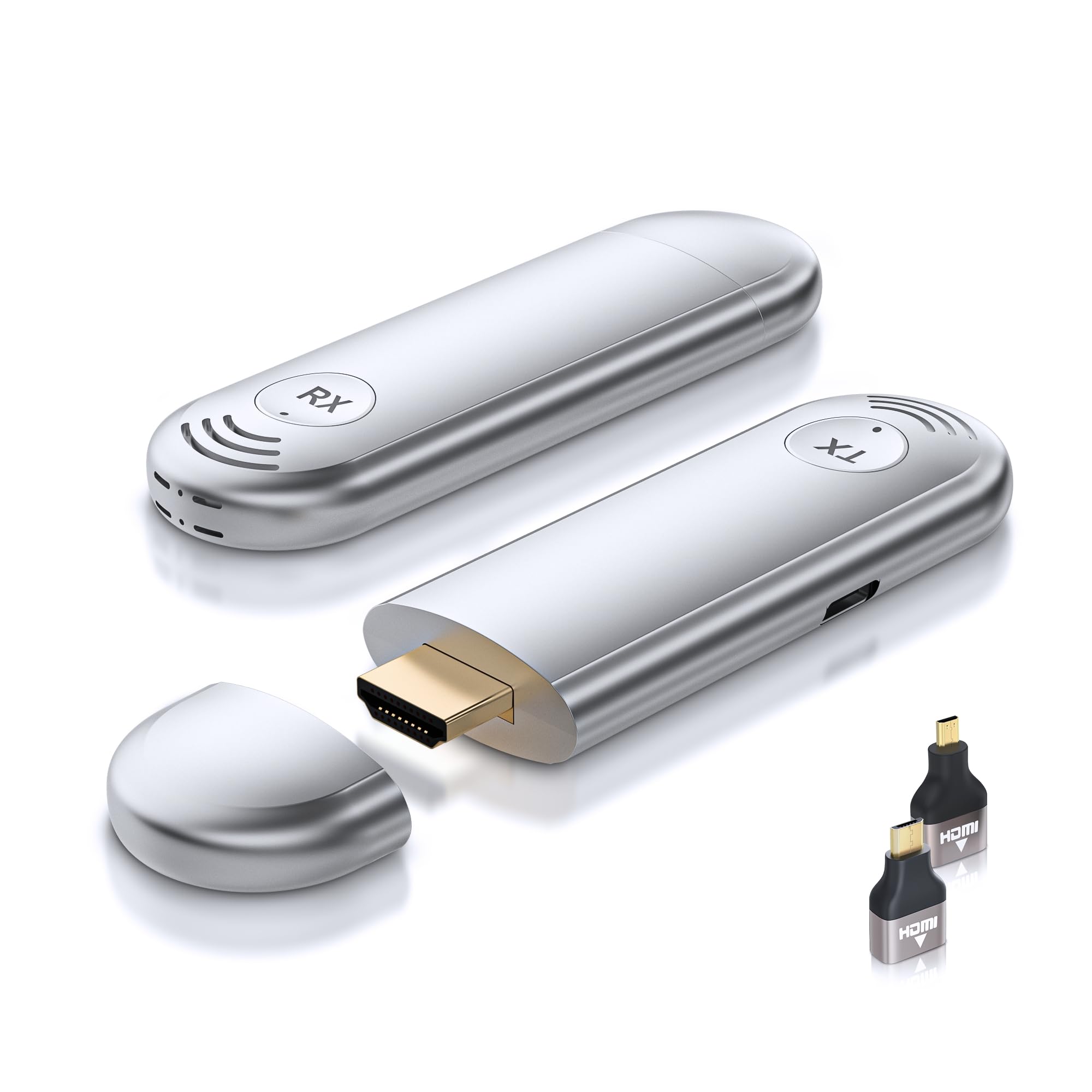 Wireless Hdmi Transmitter And Receiver, Plug & Play, 2.4G/5G 100Ft Range, Wireless Hdmi Extender 4K Decoding & 1080P Output, Sup